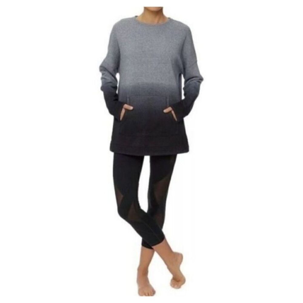 Sweaty‎ Betty Sweatshirt Parkour Oversized Gray Ombre Charcoal Pockets X-Small